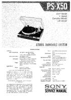 Sony PS-X50 - Service Manual 